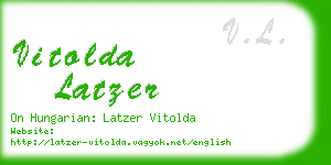 vitolda latzer business card